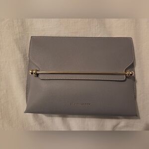 Strathberry Stylist In Frost Grey With Vanilla Stiching